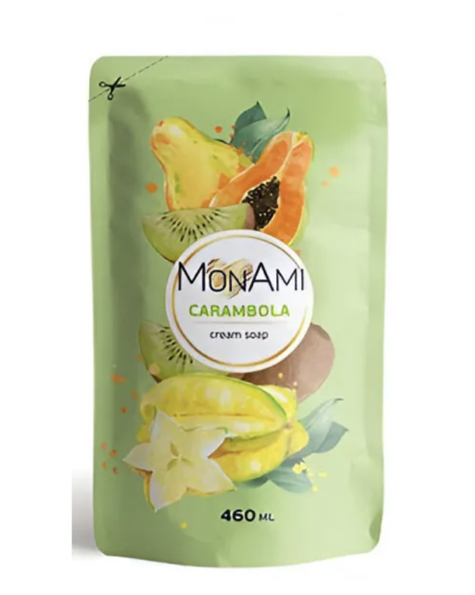 Крем-мило туалетне рідке Carambola, MonAmi Дой-пак 460мл